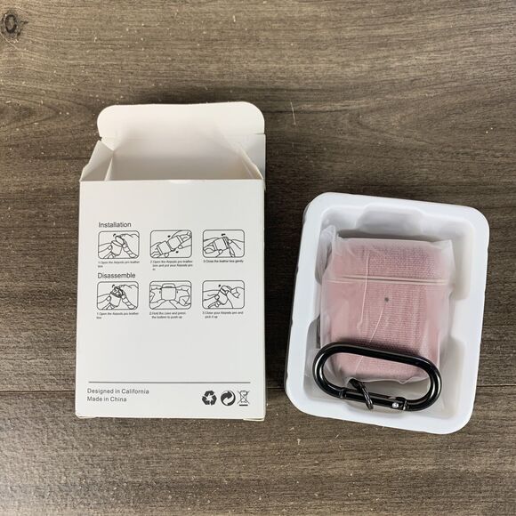 for Airpods Case Cover with Keychain, Compatible with Apple Airpod 2 & 1 Pink - Picture 1 of 11
